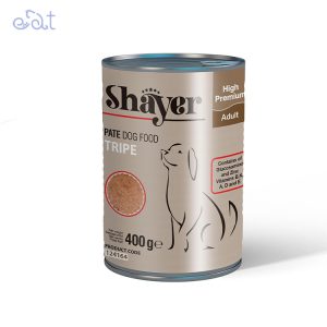 کنسرو سگ با طعم گوشت گوساله برند شایر Shayer وزن 400 گرم