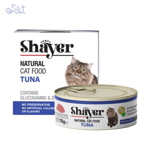 کنسرو گربه نچرال با طعم ماهی تن برند شایر Shayer وزن 110 گرم