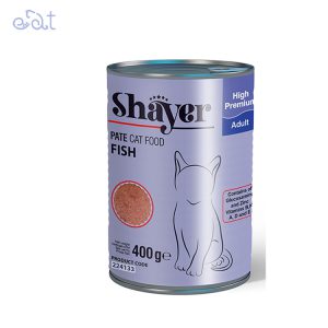 کنسرو گربه با طعم ماهی برند شایر Shayer وزن 400 گرم