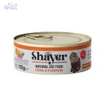 کنسرو گربه نچرال با طعم ماهی تن و کدو حلوائی برند شایر Shayer وزن 110 گرم
