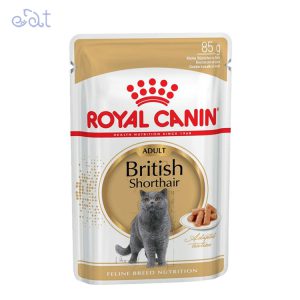پوچ گربه مو کوتاه نژاد بریتیش رویال کنین مدل Royal Canin British Shorthair وزن 85 گرم