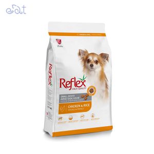 غذای خشک سگ بالغ رفلکس نژاد کوچک با طعم مرغ و برنج مدل Reflex Adult Chicken And Rice وزن 15 کیلوگرم