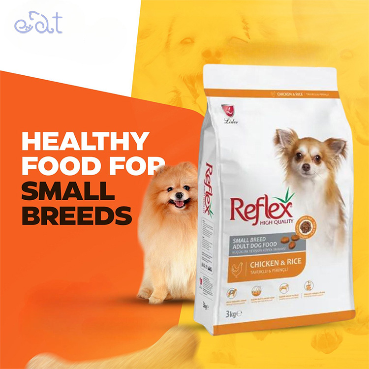 p1.3 غذای خشک سگ بالغ رفلکس نژاد کوچک با طعم مرغ و برنج مدل Reflex Adult Chicken And Rice وزن 15 کیلوگرم