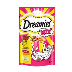 تشویقی گربه دریمیز طعم گوشت و پنیر 60g