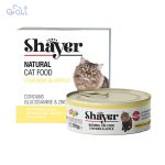 کنسرو گربه نچرال با طعم مرغ و سیب برند شایر Shayer وزن 110 گرم