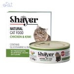 کنسرو گربه نچرال با طعم مرغ و کیوی برند شایر Shayer وزن 110 گرم