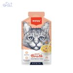 سوپ گربه ونپی با طعم ماهی تن و سالمون مدل Wanpy Cat Meat Broth With Salmon And Tuna وزن 50 گرم