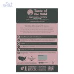غذای خشک گربه تیست اف د وایلد با طعم بلدرچین و اردک کبابی مدل Taste Of The Wild Lowland Creek Feline Recipe Cat Food وزن 2 کیلوگرم