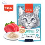 پوچ گربه ونپی استیو طعم ماهی تن و مرغ مدل Wannpy Tuna & Chiken وزن 70 گرم