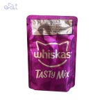 پوچ گربه بالغ ویسکاس طعم ماهی سالمون و هویج در سس مدل Whiskas Tasty Mix Salmon & Carrots وزن 85 گرم