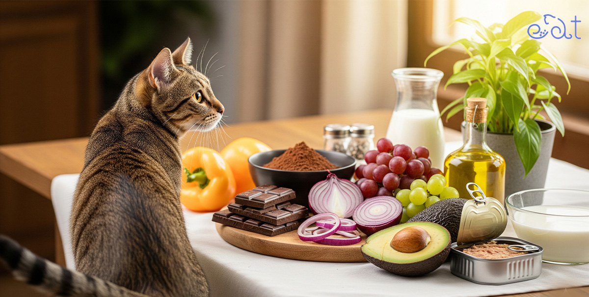 غذاهای ممنوعه و مضر برای گربه (لیست کامل)