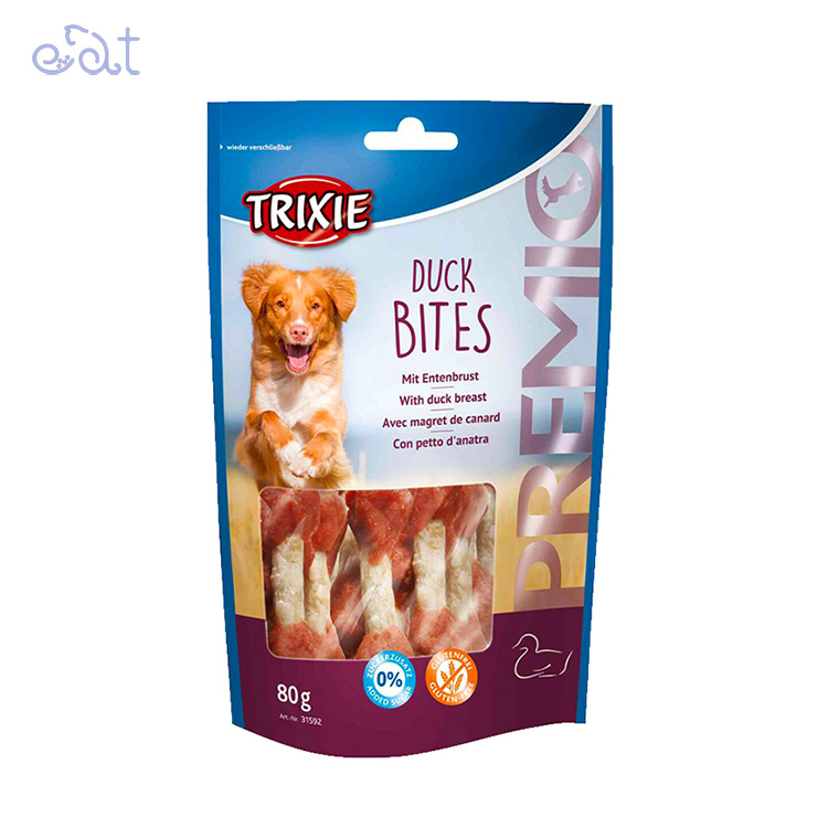 p18.1 تشویقی سگ دمبلی تریکسی با طعم اردک مدل Trixie Dog Treat Duck وزن 100 گرم