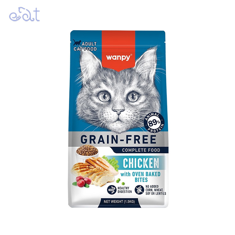 p5.1 غذای خشک گربه ونپی با طعم مرغ مدل Wanpy Dry Food Chiken وزن 1.5 کیلوگرم
