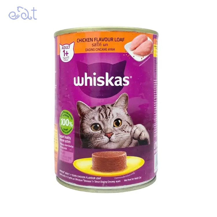 p7.1 کنسرو گربه ویسکاس با طعم مرغ مدل پته Whiskas Pate Chiken Pack وزن 400 گرم