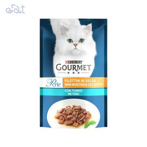 پوچ گربه گورمت با طعم ماهی تن مدل Gourmet Perle Tuna وزن 85 گرم
