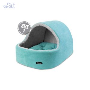 جای خواب سگ و گربه مدل لانه بیفو برند نیناپت NinaPet (رنگ آبی سایز 1)
