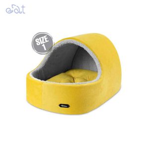 جای خواب سگ و گربه مدل لانه بیفو برند نیناپت NinaPet (رنگ زرد سایز 1)
