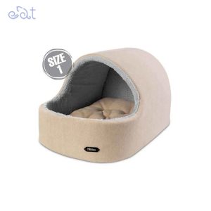 جای خواب سگ و گربه مدل لانه بیفو برند نیناپت NinaPet (رنگ کرم سایز 1)