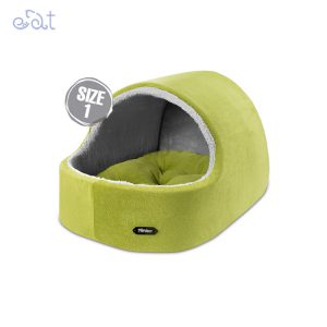جای خواب سگ و گربه مدل لانه بیفو برند نیناپت NinaPet (رنگ سبز سایز 1)