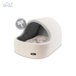 جای خواب سگ و گربه مدل لانه بیفو برند نیناپت NinaPet (رنگ سفید سایز 1)