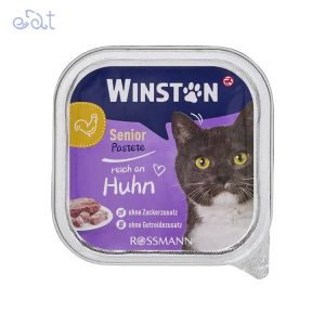 ووم گربه مسن وینستون با طعم مرغ مدل Winston Senior Chiken Voom وزن 100 گرم