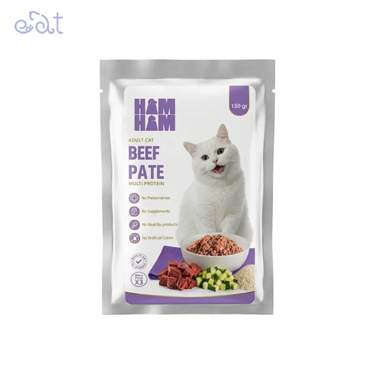 p14.1 پوچ گربه هام هام مدل اکونومی پته طعم گوشت گاو وزن 150 گرم