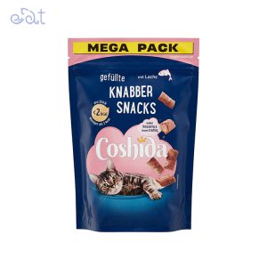 تشویقی گربه کوشیدا مدل کرانچی با طعم ماهی Coshida Salmon Snacks Mega Pack وزن 150 گرم