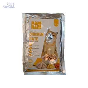 پوچ گربه هام هام مدل اکونومی پته با طعم مرغ وزن 150 گرم