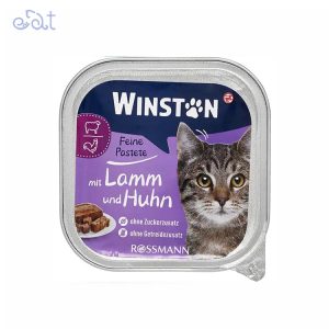 ووم گربه وینستون پته با طعم مرغ و بره مدل Winston Lamb & Chiken Voom وزن 100 گرم